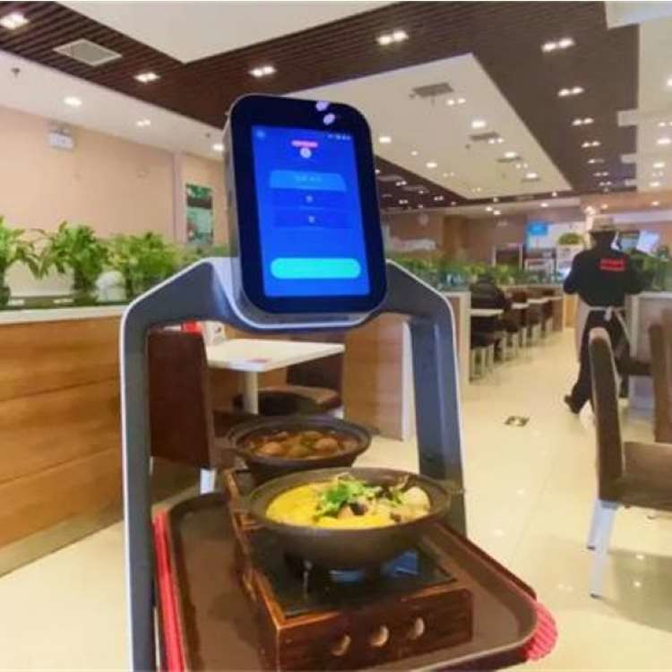Robot Restaurant Service Zhaocaibao For Food Delivery As Food Delivery