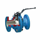 Lined Pneumatic Speed Control Valve Blue Ball Valve Stainless Steel Material
