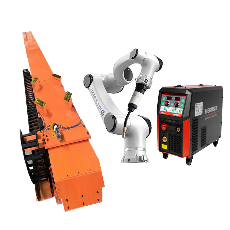 welding robot Hans E5 cobot with 6 axis Welding machine torch and rails