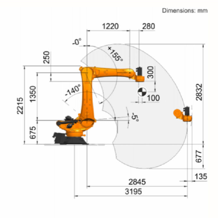 KR 120 R3200 PA Kuka 6 Axis Industrial Robot Arm With CNGBS Gripper OEM ...