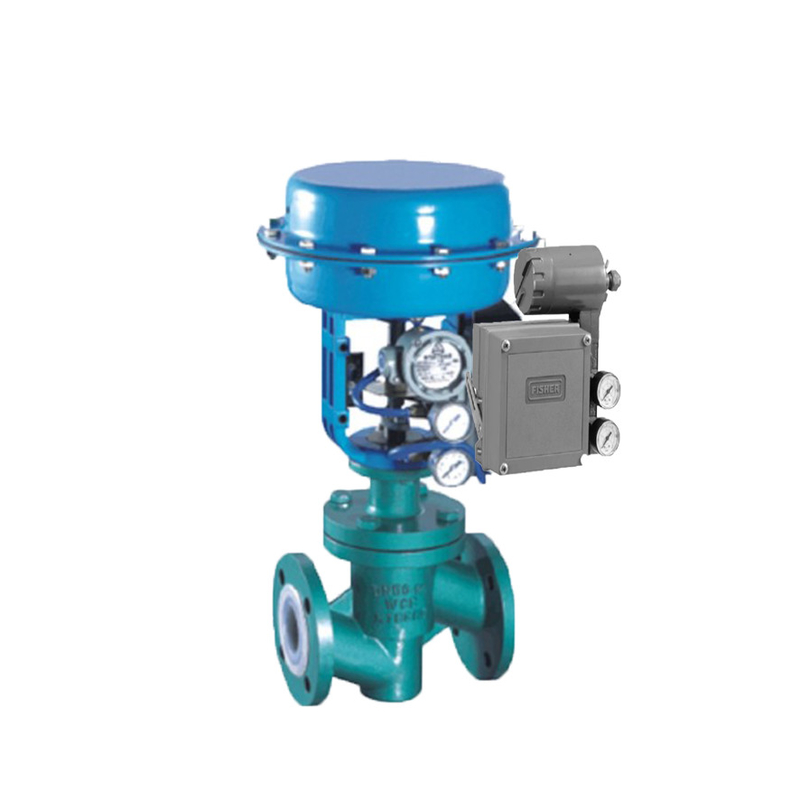 Chinese Control Valve With Valve Positioner Prise Of Fisher 3582  And 67CFR Filter Regulator