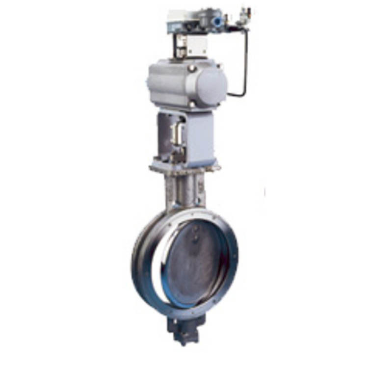 Wafer Type Eccentric Butterfly Valve Chrome Plated / Stellited Disc Treatment
