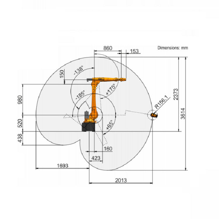 Robot Arm 6 Axis Industrial Kuka Industrial Robot With Rated Payload Of ...