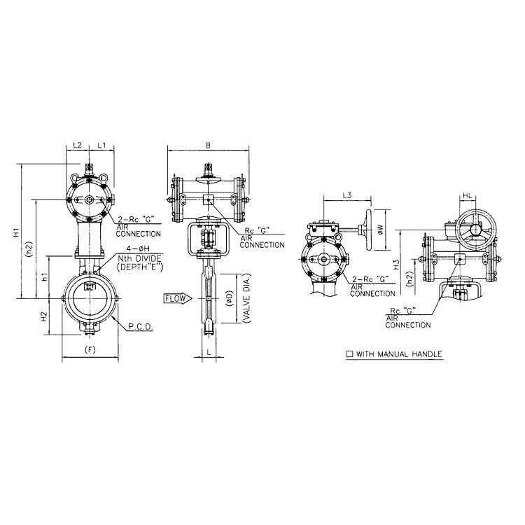 710C Globe Pneumatic Control Valve Actuator 6400RB