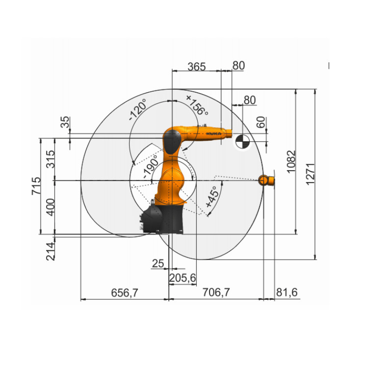 Kuka Industrial Robotic Arm 6 Axis KR 6 R700 With CNGBS Robot Gripper ...