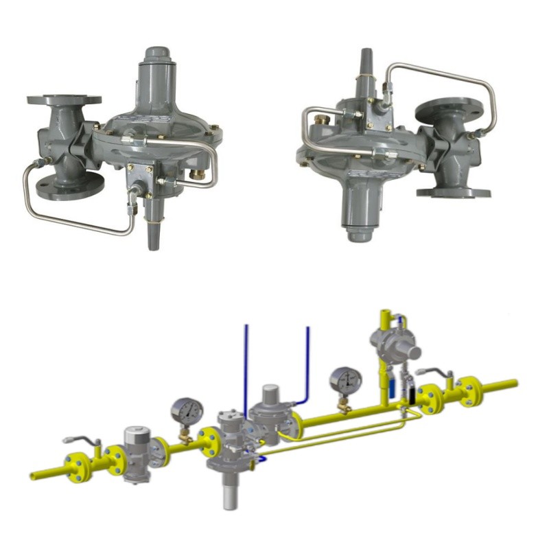 Pressure/Flow Control Skid Emerson Fisher 299H/299HV/299HR/299HVR