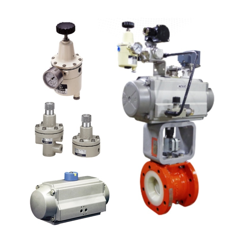 KOSO 301R Acid Resistant Ball Valves with Pneumatic Actuators