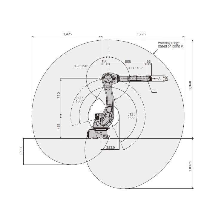 6 Axis Robot Arm Palletizer RS020N For Palletizing Handling Automation ...
