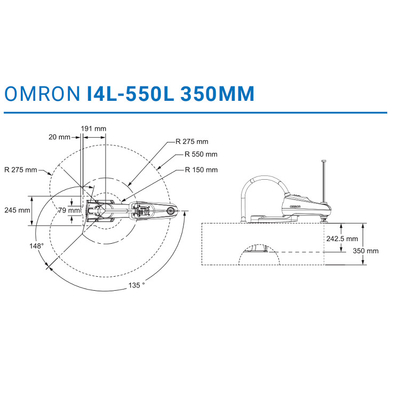 OMRON I4-450L 4 Axis Scara Robot High Speed Robot For 3C Industry