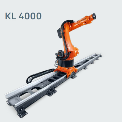 KUKA KR600 R2830 6 Axis Industrial Robot Welding / Palletizing Robot KL4000 Track Rail