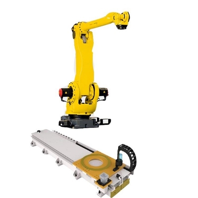 5 Axis Fanuc Palletizing Robot Industrial M-410iB/140H With GBS  Robot Rail