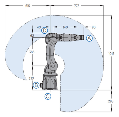 Industrial 6 Axis Yaskawa Robot Arm Arc Welding Machine And Mig Welding Torch