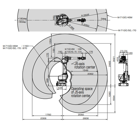 45kg Payload Handling Fanuc Robot Arm M-710iC Handing Sealing And Welding