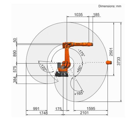 GBS Robot Linear Track Rail For Laser Welding Robot Arm And KR70 KUKA Robot