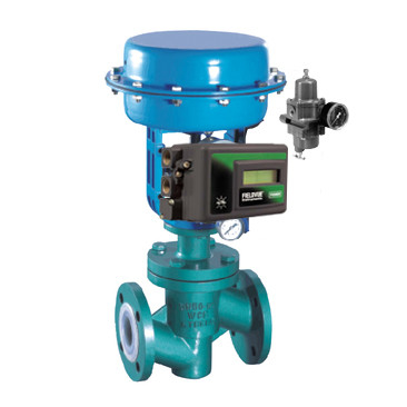 Chinese Flow Control Valve With Fisher DVC2000 Valve Positioner And 67CFR Filter Regulator