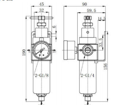 Pneumatic Valve With Resistant 1/4 Running JHJ Stainless Filter Pressure Reducing Valve For Pneumatic Applications