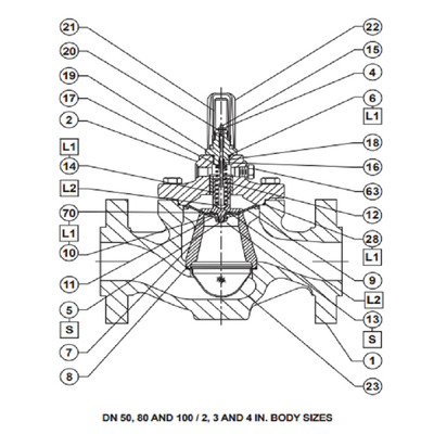 Chinese Skid Mounted With Regulating Control Valve LR125 FISHER Pressure Regulators For Gas