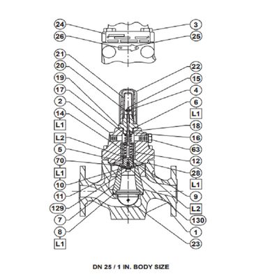 Chinese Skid Mounted With Regulating Control Valve LR125 FISHER Pressure Regulators For Gas