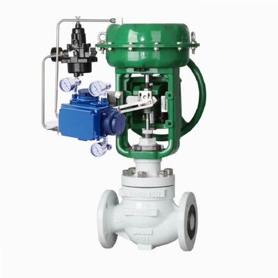 Chinese Control Valve With Pneumatic Azbil Smart Valve Positioner  SVX 1000 And Fisher 67CFR Filter Regulator