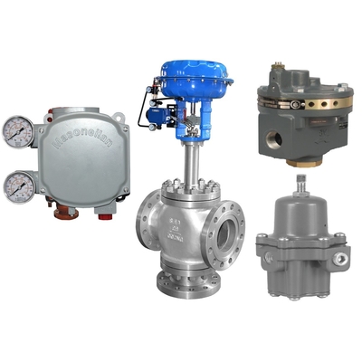 Flow control valve with Masoneilan SVI1000G IM PR Valve positioner Fisher 2625 Volume Booster 67CFR filter regulator-2