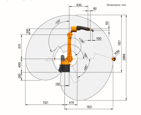 6 Axis Industrial Robot Arm KR 8 R1620 With Sander Machine And Linear Tracker