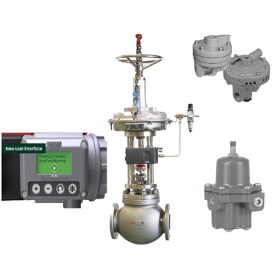 Masoneilan SVI3 Flow Control Valve Positioner BR400 Volume Booster Fisher 67CFR Filter Regulator