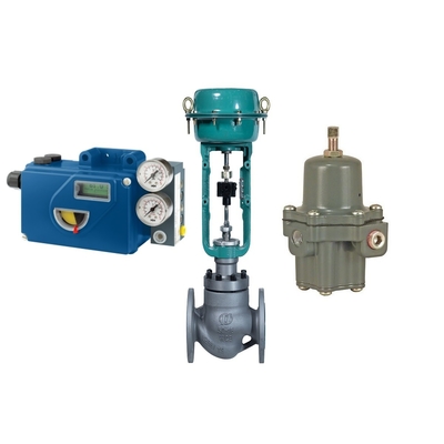 Flow Control Valve With Foxboro SRD991 Valve Positioner And Fisher 67CFR Filter Regulator