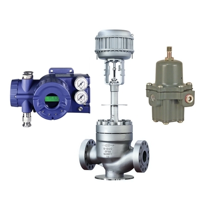 Flow Control Valve with Fisher 67CFR filter regulator and Foxboro SRD960 Valve Positioner