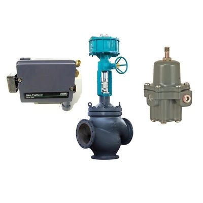 Chuanyi Pneumatic Flow Control Valve With Positioner Fisher 3661 Valve Positioner And 67CFR Filter Regulator