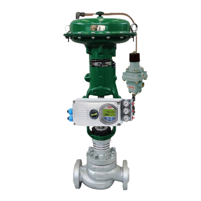 Chinese Brand Chuanyi Ball Control Valve Actuator With ABB V18345 Valve Positioner And Fisher 67CFR Regulator