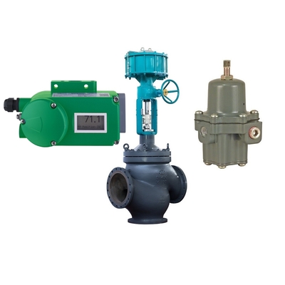 Flow Control Valve With Foxboro SRD998 Valve Positioner And Fisher 67CFR Filter Regulator