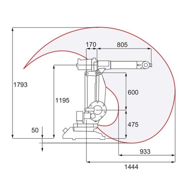 6 Axis Robotic Arm ABB IRB 1410 With CNGBS Gun Cleaning Station For Welding Robot Automation
