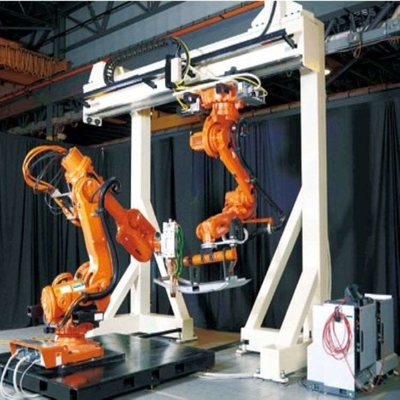 6 Axis Robotic Arm ABB IRB 1410 With CNGBS Gun Cleaning Station For Welding Robot Automation