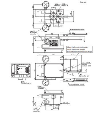 Azbil AVP 100 Digital Valve Positioner For Chinese Chuanyi Precision Pneumatic Valve