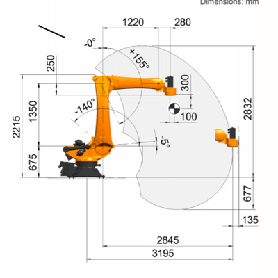KUKA KR 180 R3200 PA Payload 180kg With GNGBS Robot Gripper For Factories As Palletizing Robot