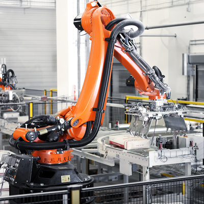 KUKA Palletizing Robot KR 240 R3200 PA With CNGBS Guide Rails As Automatic Palletizer Industrial Robot Arm