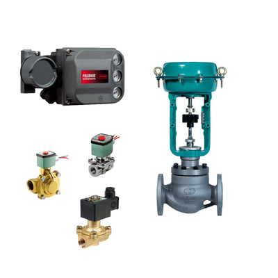 Quick Change Single Seat Control Valve With Fisher  DVC6200  Valve Positioner And EMERSON ASCO210 2-Way Solenoid Valve