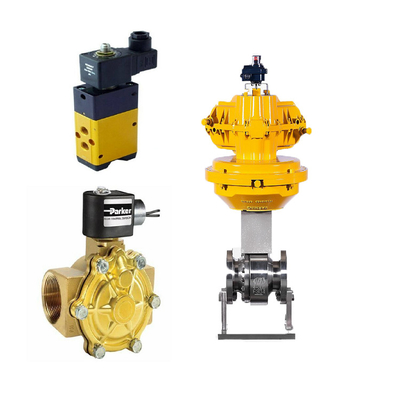 Chinese Control Valves With Pneumatic Actuator And Parker D3DW Solenoid Valve