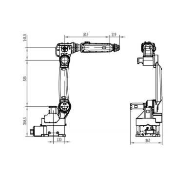 6 Axis CNGBS Robot Arm GBS6-C1400 With Other ARC Welders CM350AR As Welding Machine For Welding