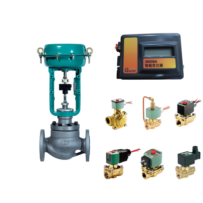 Control Valve With Fisher 3800as Positioner and ASCO Series 210 Solenoid Valves