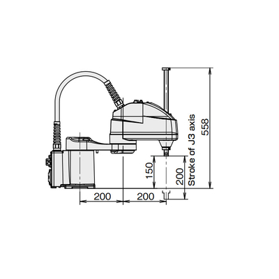 4 Axis Scara Robot SR-3iA With 3kg Payload Robotic Arm As Pick And Place Machine For Handling