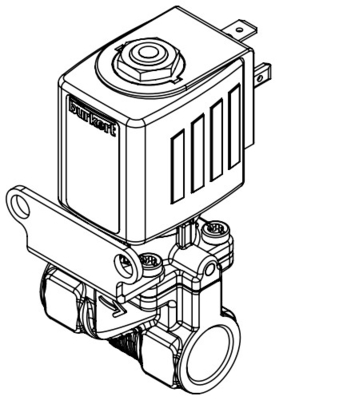 2/2 Running Burkert Brass Solenoid Valve 6281 With 24DVC High Temperature Resistant 2/2-Way Diaphragm