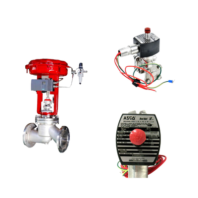China's famous Pneumatic control valve  with Masoneilan SVI2-21123121  positioner and ASCO solenoid valve