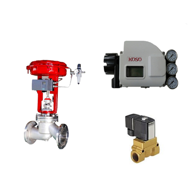 Pneumatic Control Valves With Koso KGP5000 Smart Valve Positioner And Burkert  5404 Solenoid Valve