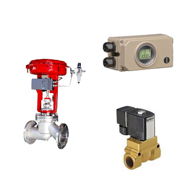 Pneumatic Control Valve With Samson Electropneumatic 3730-3 Positioner And Burkert Type 5404 Solenoid Valve