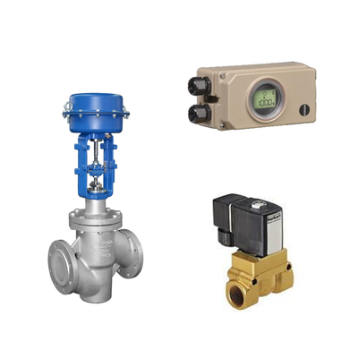 Pneumatic Control Valve With Samson Electropneumatic 3730-3 Positioner And Burkert Type 5404 Solenoid Valve