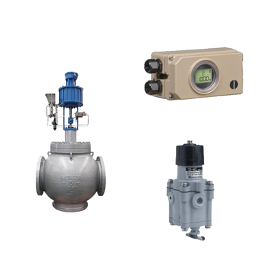 Pneumatic Control Valve With Hard Communication Samson Electropneumatic  3730-3 Positioner And  Masoneilan 78-40 Filter