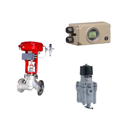 Pneumatic Control Valve With Hard Communication Samson Electropneumatic  3730-3 Positioner And  Masoneilan 78-40 Filter