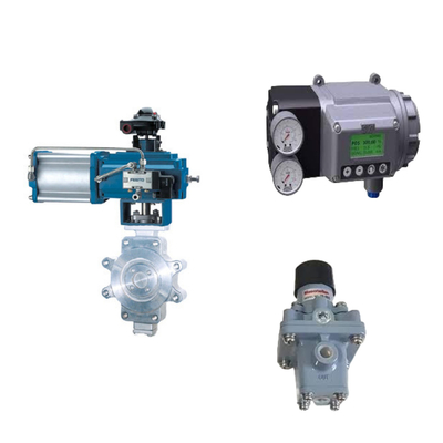 Corrugated Pipe Control Valve With Masoneilan SVI3 Digital Valve Positioner And Masoneilan 78-40 Filter Regulator