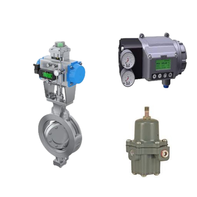 Chinese Control Valve With Masoneilan SVI3 Digital Valve Positioner And Fisher 67CFR Filter Regulator